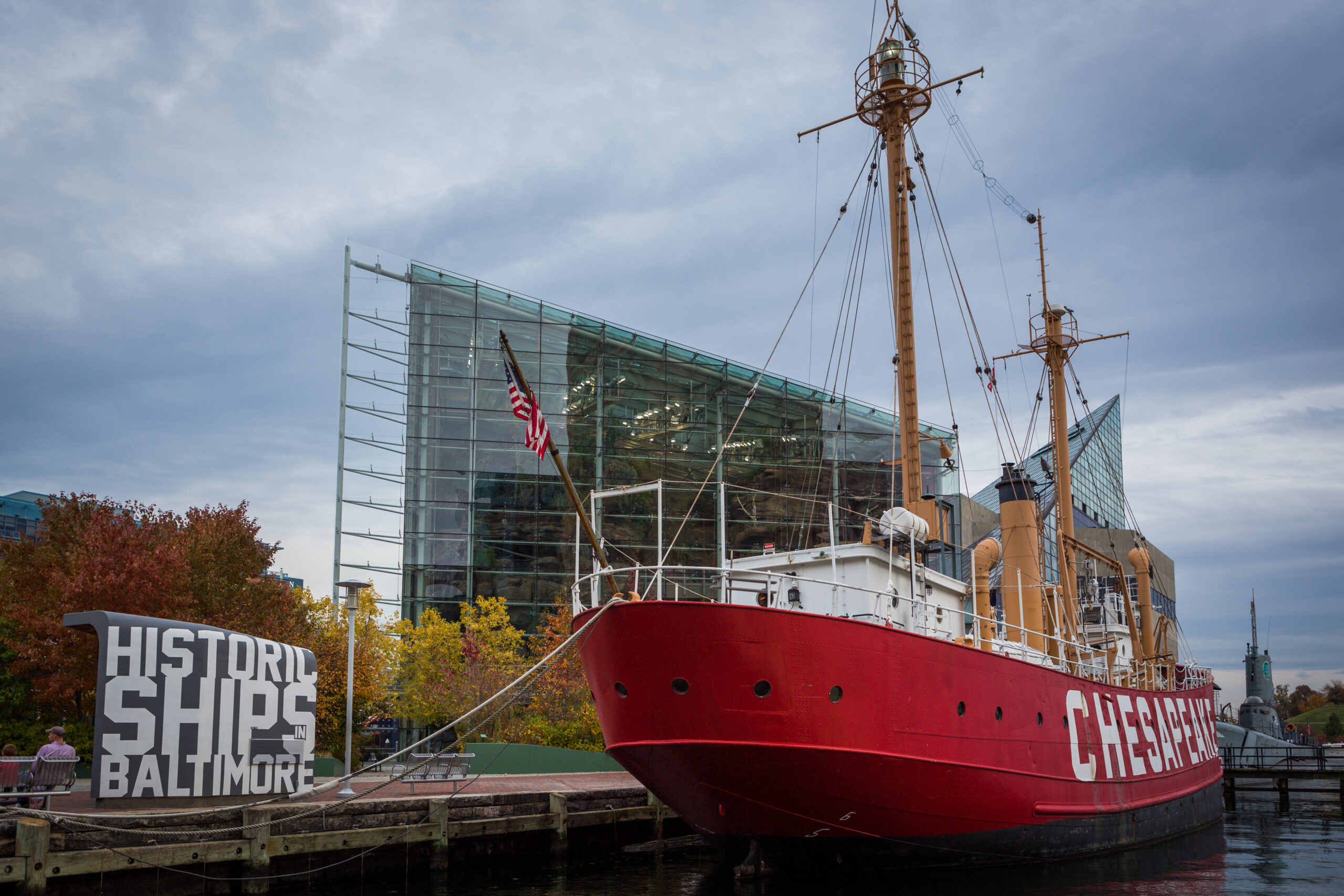 A historic ship in Baltimore Harbor.